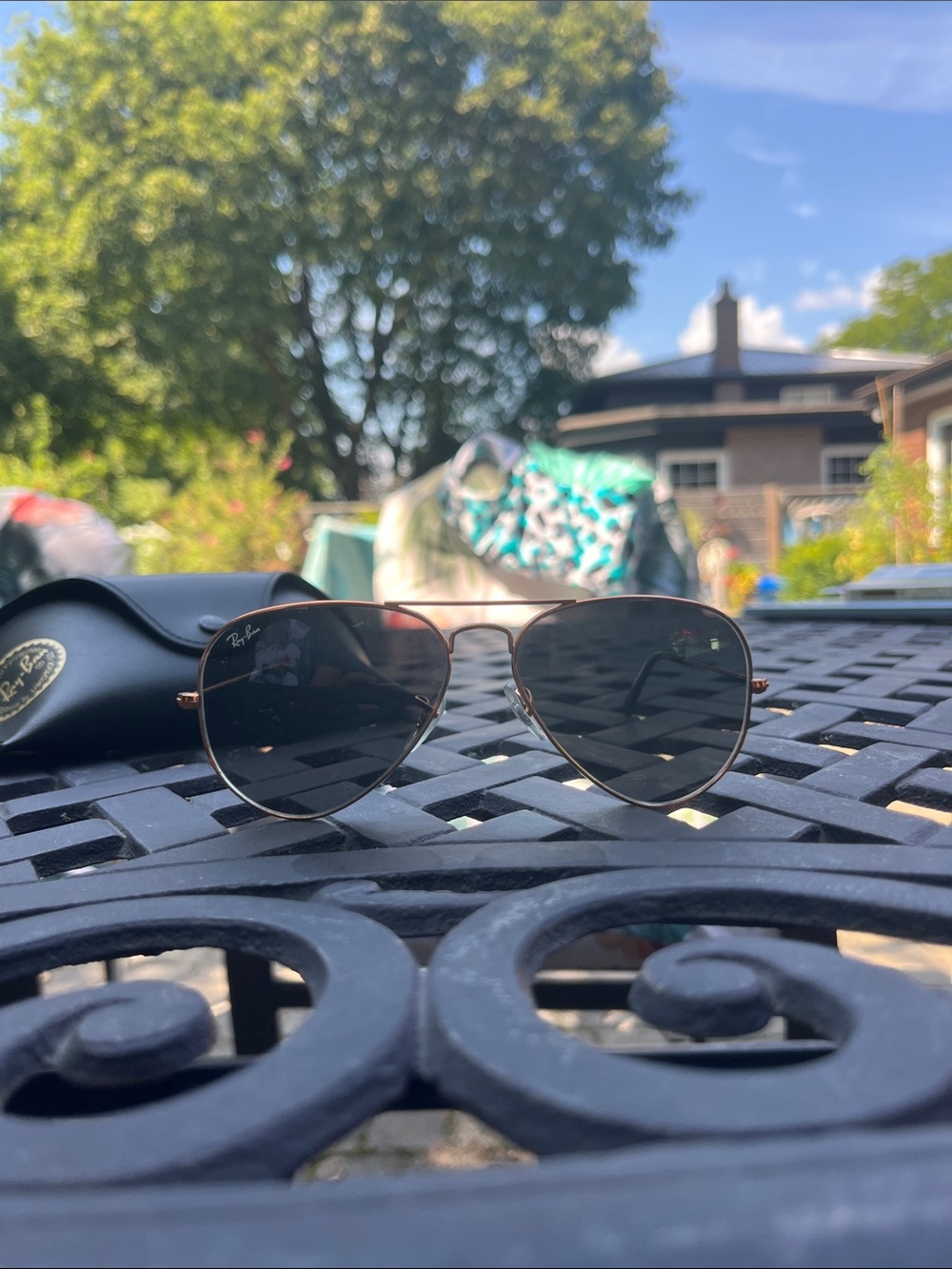 Ray-Ban Aviator Bronze Frame Brown Sunglasses